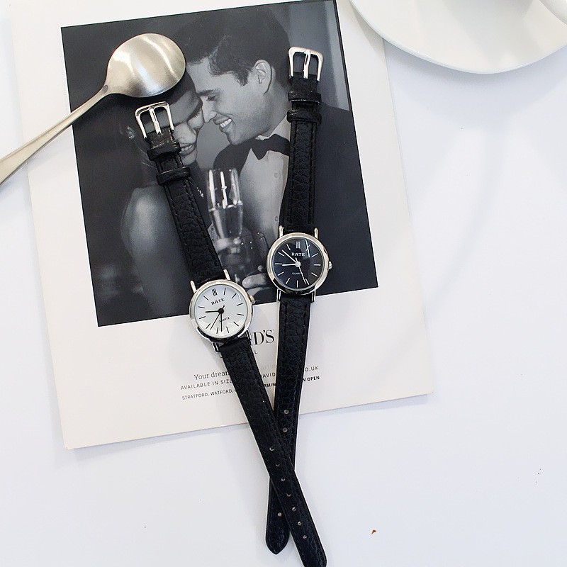 Đồng hồ RaTe S12 thời trang nữ Dây da mặt tròn