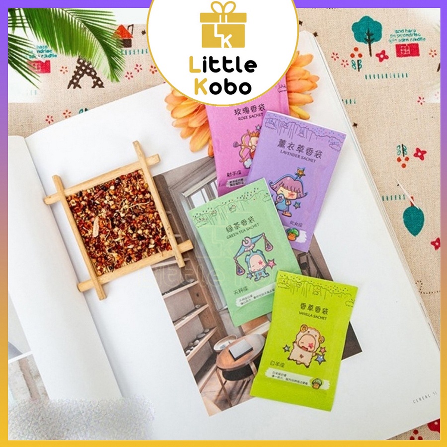 Túi Thơm Mini 12 Cung Hoàng Đạo Để Tủ Quần Áo Balo Giày Dép Hương Thơm Thảo Mộc Chống Ẩm Nấm Mốc