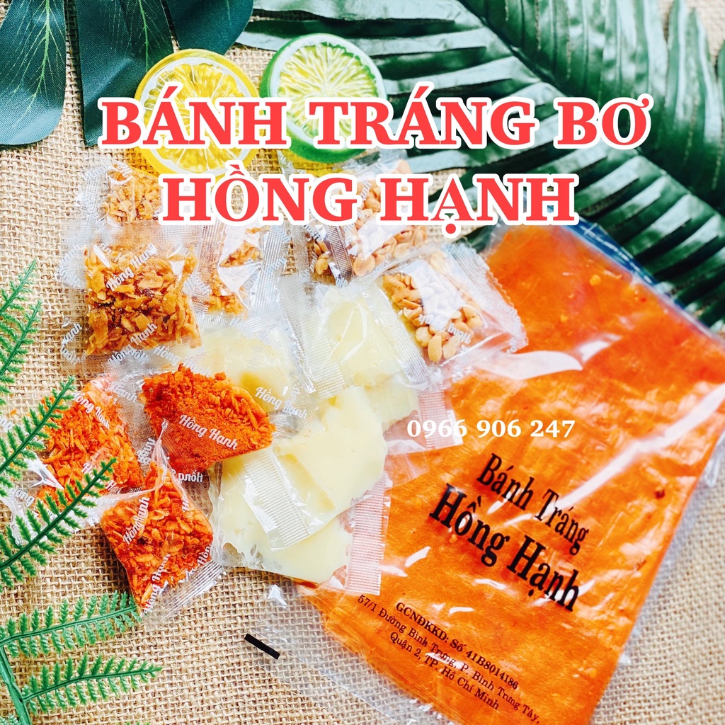 Bánh tráng bơ Hồng Hạnh ruốc đậu phộng hành phi tứ vị