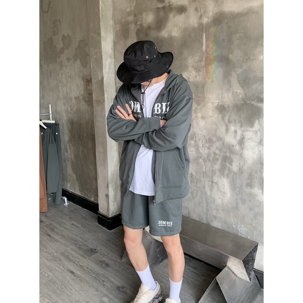 Bộ ZOMBIE® Zip Hoodie - DarkGrey