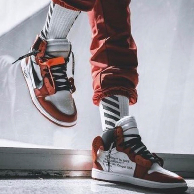 Tất Cotton Thể Thao Kẻ Sọc Phong Cách Hip-Hop