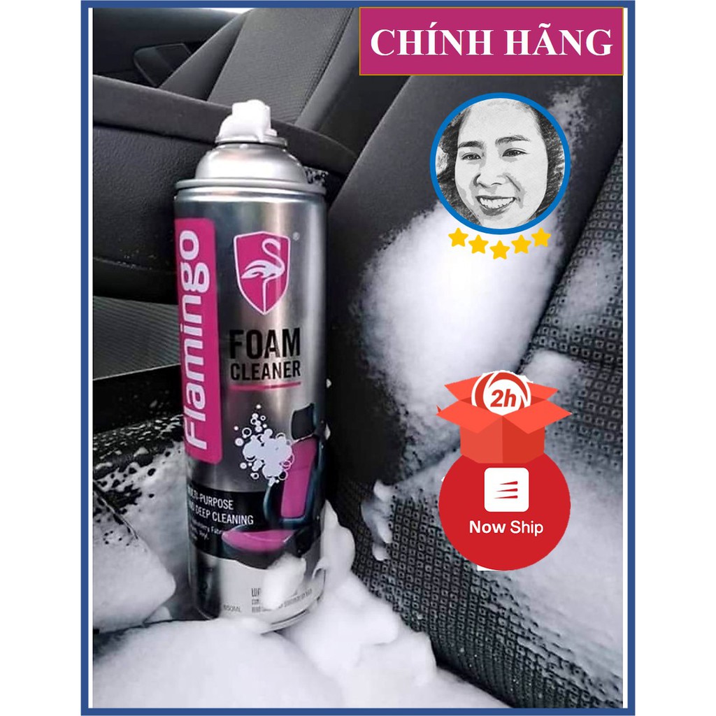 [CHÍNH HÃNG] Flamingo 650ml xịt bọt vệ sinh nội thất, ghế da ô tô, ghế da sofa, giầy dép, nệm F002 THƯƠNG HIỆU MỸ