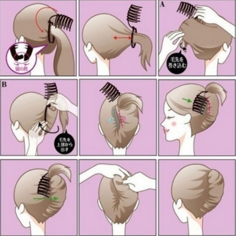 (Hàng Mới Về) Lược Tạo Kiểu Tóc Nhanh Chóng Tiện Dụng Cho Nữ