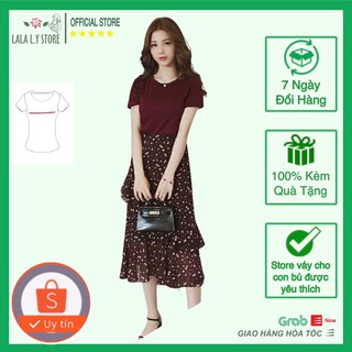 Váy sau sinh cho con bú, Set áo và chân váy cho bé ti dễ thương trẻ trung BST-HE2021 LSV096