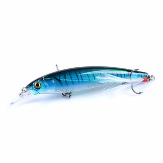 Mồi câu lure Minow 3D dài 11cm nặng 13,5g đặc biệt nhạy cá chẽm lá, Tráp, Hồng 1 con