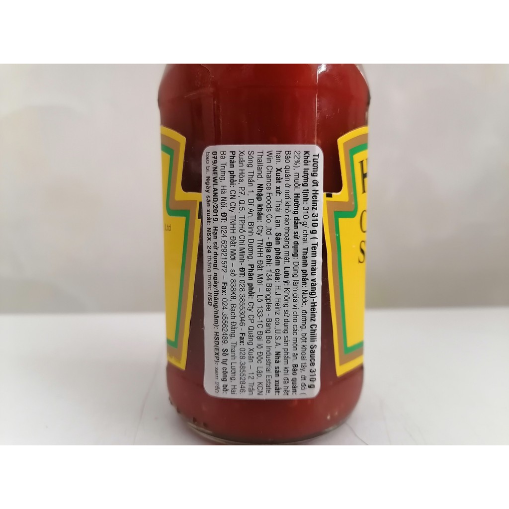 [Chai 310g – NHÃN VÀNG] TƯƠNG ỚT [Thailand] HEINZ (Asia’s Hot Flavour) Chilli Sauce (halal)