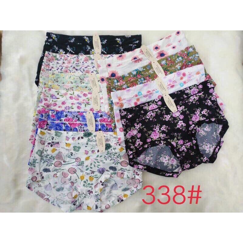 QUẦN LÓT THUN LẠNH HỌA TIẾT HOA LÁ LƯNG CAO