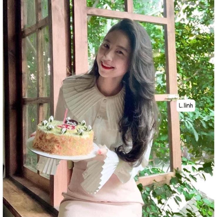 Áo Sơ Mi Trắng Nữ Cổ Bèo Dập Li Tay Loe Tiểu Thư