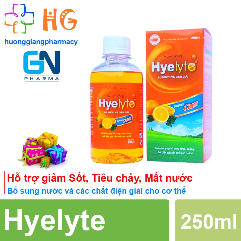 Nước điện giải Hyelyte oresol bù nước hạ sốt cho bé Bổ sung các khoáng chất Giúp Giải nhiệt 250ml