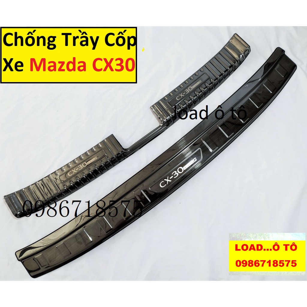 Bộ Chống Trầy Cốp Trong, Ngoài Xe Mazda CX30, CX-30 2022-2023 Loại 1 Bóng Gương Mẫu Vân Titan Cao Cấp