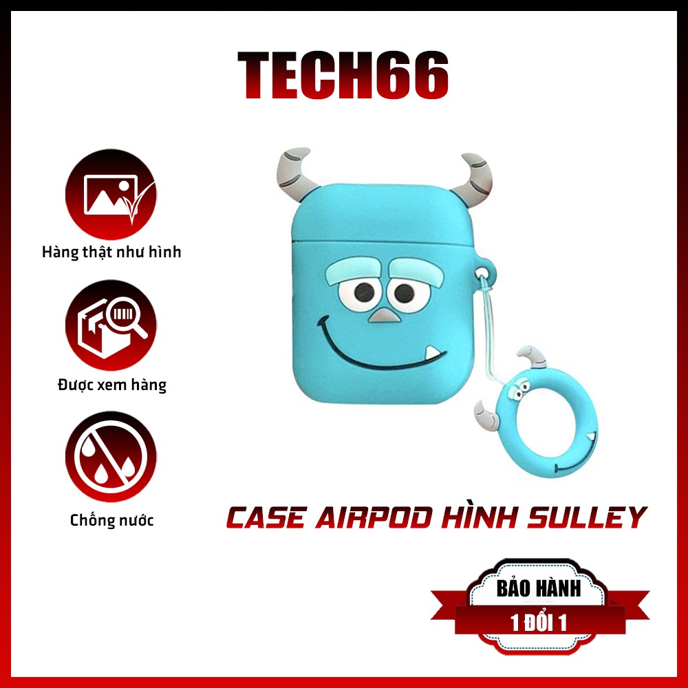 Vỏ bao đựng bảo vệ tai nghe bluetooth không dây Case airpod hình Sulley