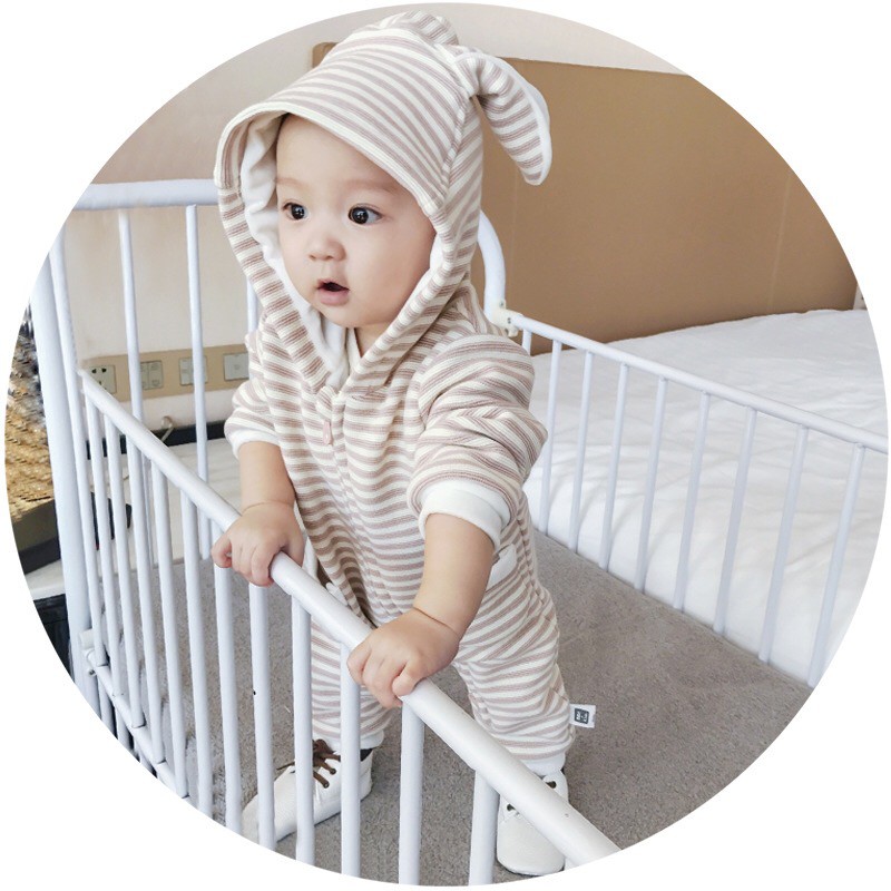 Bodysuit Tai Thỏ Kẻ Sọc Xinh Xắn | BigBuy360 - bigbuy360.vn