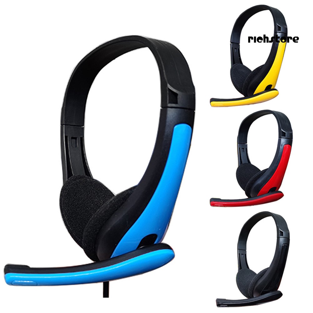 EJ_3.5mm Wired Stereo Gaming Headset Noise Canceling Lightweight Headphone with Mic