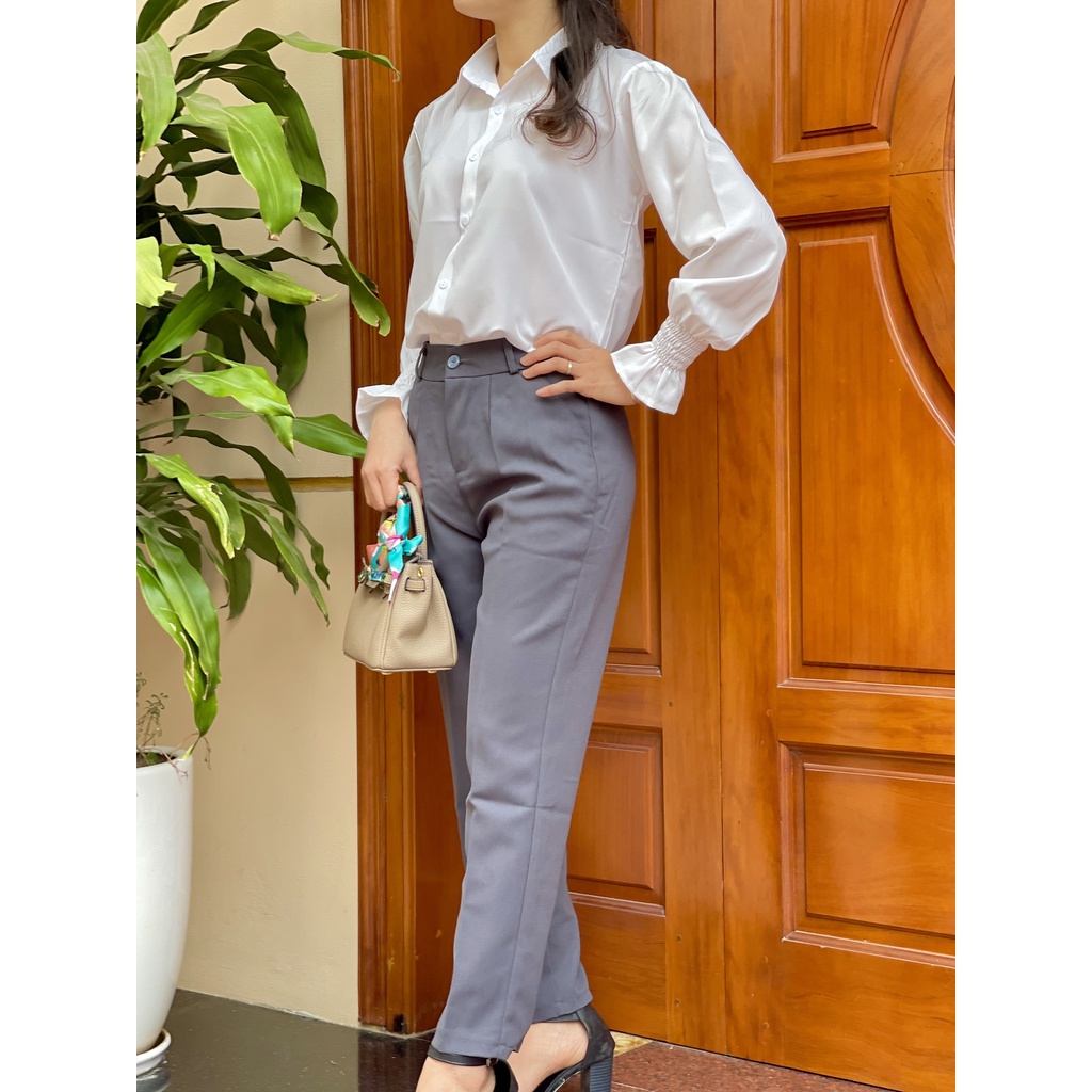 Quần baggy nữ công sở cạp cao chất tuyết mưa hàng đẹp QN608