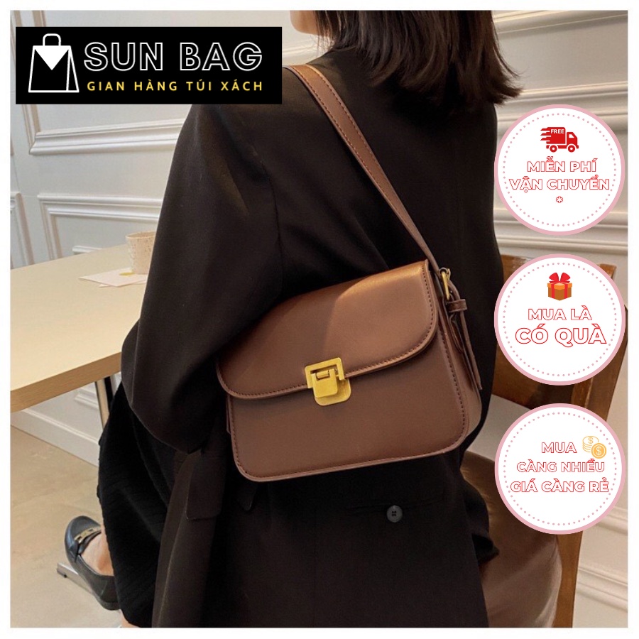Túi xách nữ đeo chéo, đeo vai, túi đi chơi, đi học, da đẹp, cao cấp size 24cm SB166