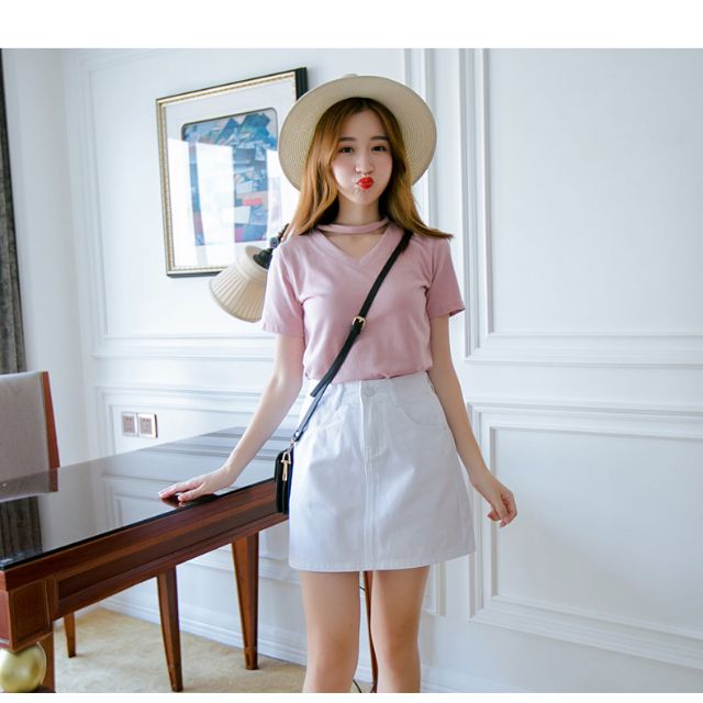 Chân váy kaki chữ A 4 màu