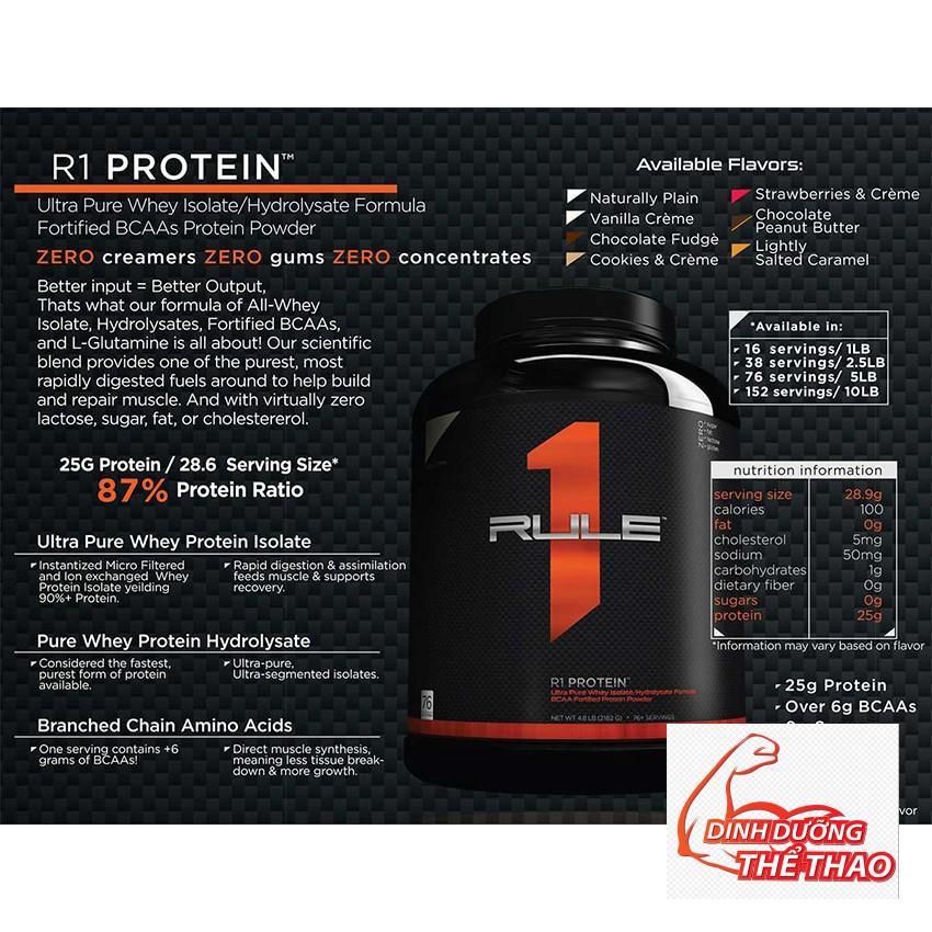 [GIÁ TỐT NHẨT] RULE 1 PROTEIN 5LBS | Sữa Dinh Dưỡng Tăng Cơ (2.3 KG) Chính Hãng