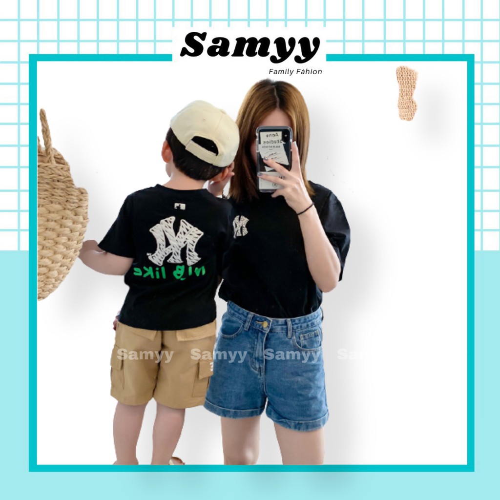 Áo thun tay lỡ unisex hàn quốc MLB NEW YORK LIKE  cho bé ,Samyy_vn