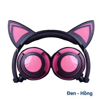 Tai nghe mèo hồng (Có đèn led ở tai)