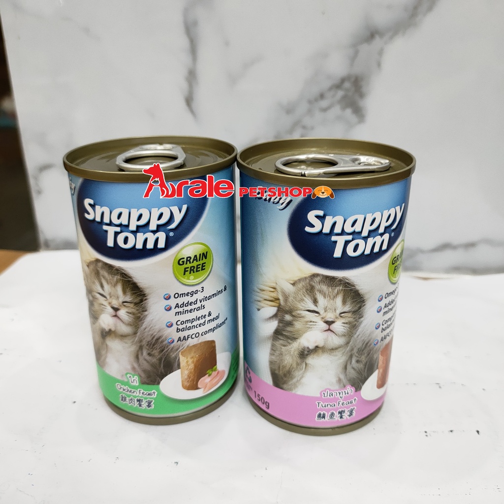 [Đủ vị] Pate Snappy Tom cho mèo dạng lon cho mèo lớn và mèo con