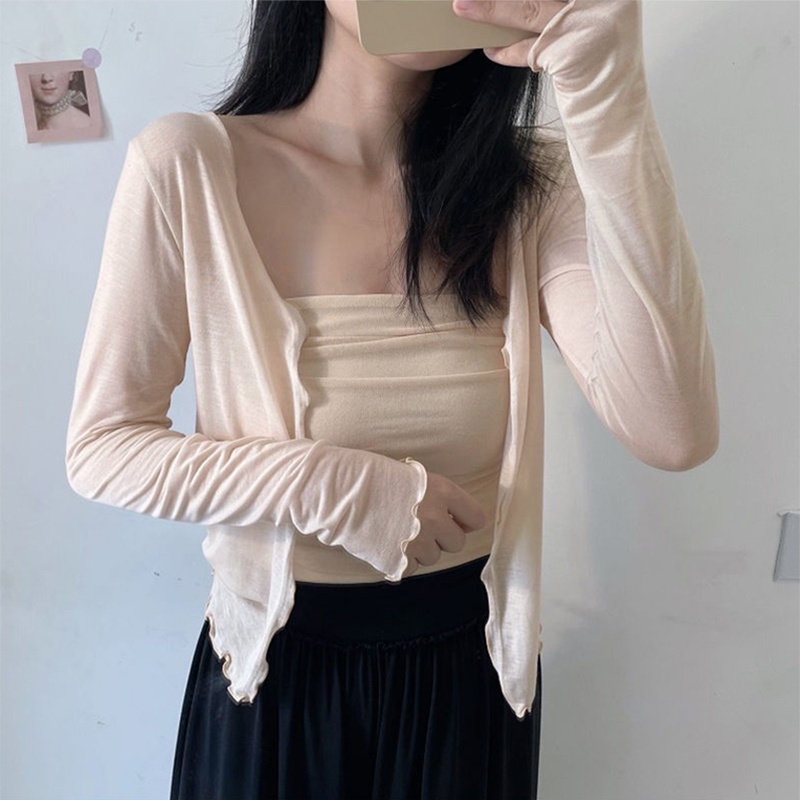 Áo Khoác cardigan Tay Dài Chống Nắng Thời Trang Cho Nữ