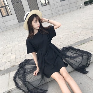 Váy phối lưới ulzzang