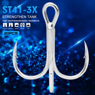 Hộp 20 lưỡi câu cá bằng thép cacbon chất lượng cao # 2 / 4 / 6 / 8 / 10 #