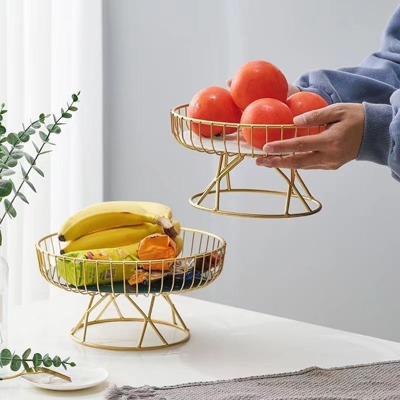 Rổ Trái Cây Sang Trọng Nhẹ. Đĩa Đựng Trái Cây Để Bàn Sáng Tạo Phong Cách Châu Âu Sang Trọng