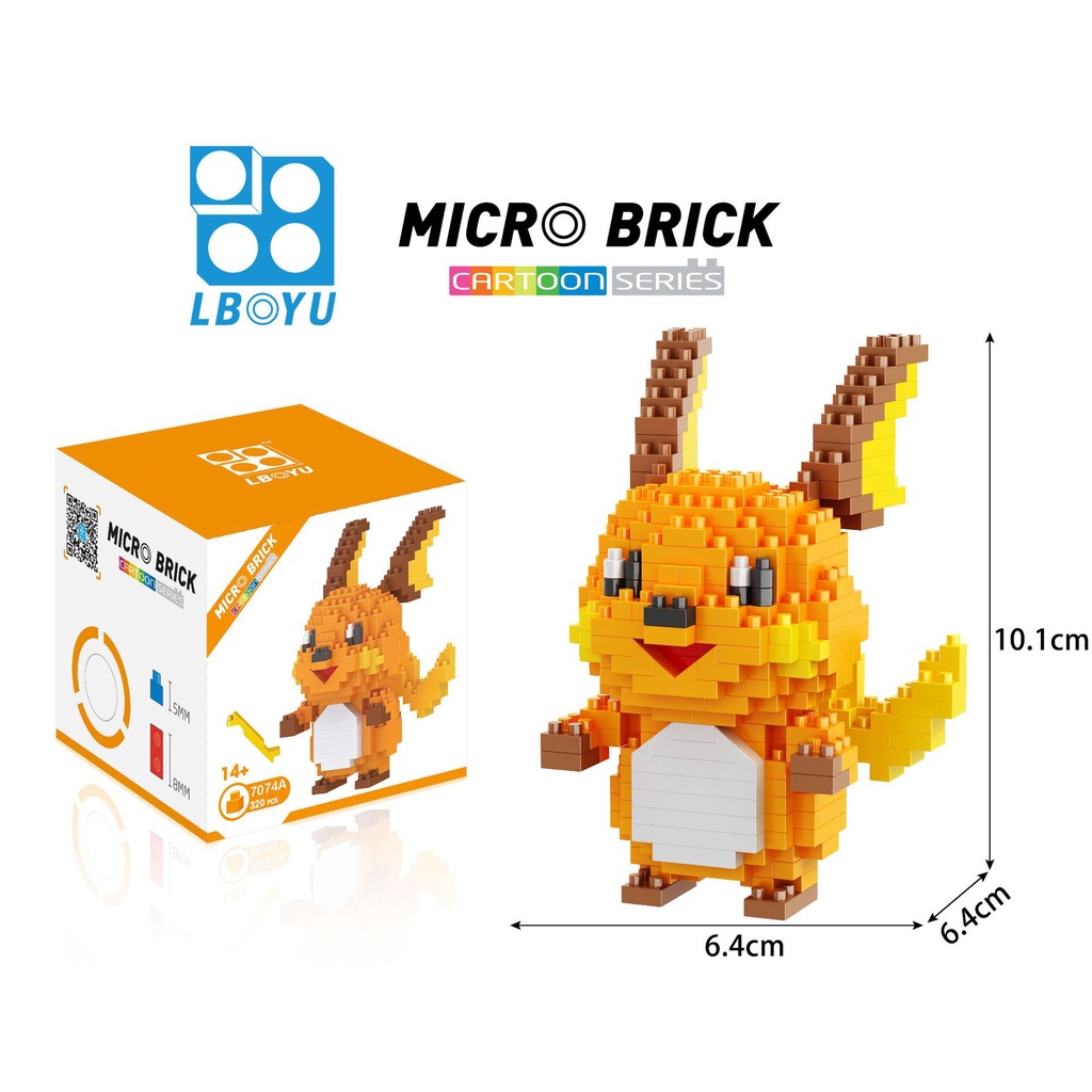 Bộ đồ chơi lắp ghép nhân vật Pokemon mini so cute