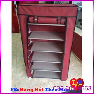 Tủ giày vải 7 tầng 6 ngăn