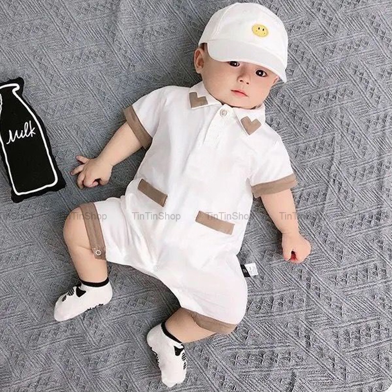 Bodysuit cho bé Body cộc tay Body Đùi Cotton cúc giữa cho bé trai bé gái mặc mùa hè SLH26