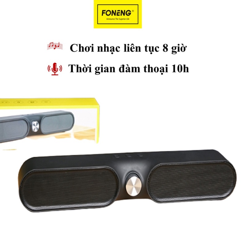 Loa bluetooth BL12 Foneng Flagship dáng dài 2 loa cực đỉnh, kiểu dáng sang trọng hỗ trợ thẻ nhớ chơi nhạc 8h liên tiếp