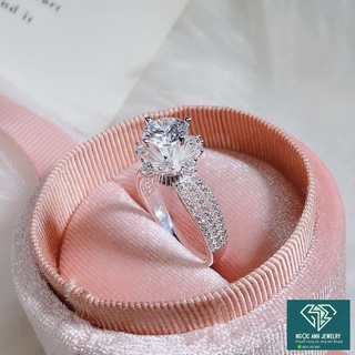 Nhẫn nữ Bạc ta đá cao sáng bóng , dày dặn , tặng kèm hộp đựng-120