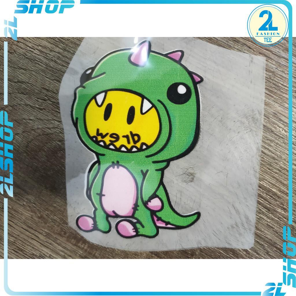 Decal Logo Sticker Patch in áo ủi trực tiếp lên vải hình drem mặt cười