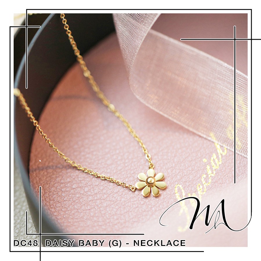 Dây chuyền Titan hoa cúc nhỏ xinh xắn đơn giản - Măng’s House DC48-1