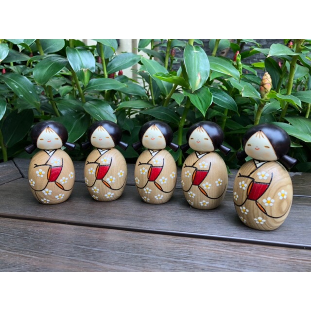 Búp bê gỗ Kokeshi, tên Haruyokoi, búp bê handmade Nhật Bản