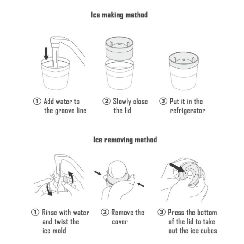 Khuôn Làm Đá Bi Tròn 6CM Cho Rượu Whiskey/Hạt Nước Đá Thạch Pudding