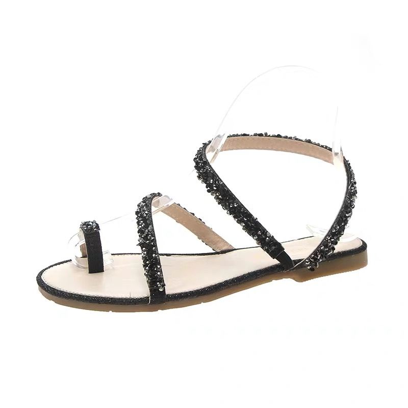 Sandal Đế Bằng Thiết Kế Mới Thời Trang Mùa Hè Theo Phong Cách Hàn Quốc Cho Nữ