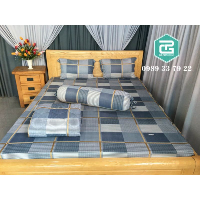Bộ ga giường Thun Lạnh Hàn Quốc 3D 4 món ( 1 ga bọc + 2 vỏ gối nằm + 1 vỏ gối ôm ) | BigBuy360 - bigbuy360.vn