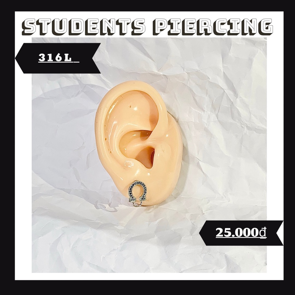 [Rẻ Vô Địch] Khuyên Tai Hình Hoa Văn Cá Tính - Khuyên Tai Thép 316L