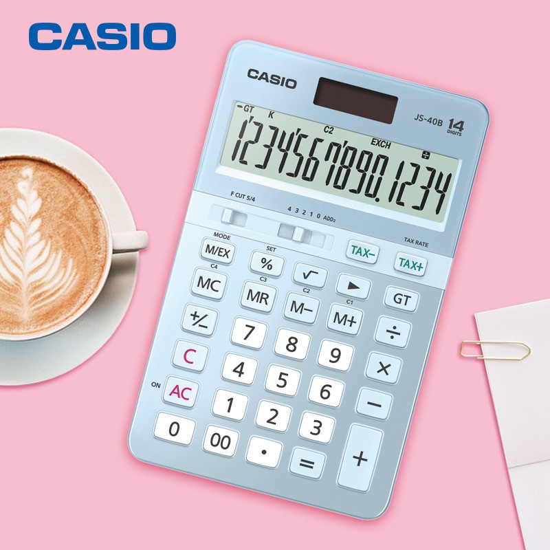 Máy tính Casio JS-40B dòng cao cấp cho kế toán chuyên nghiệp BH 7 năm