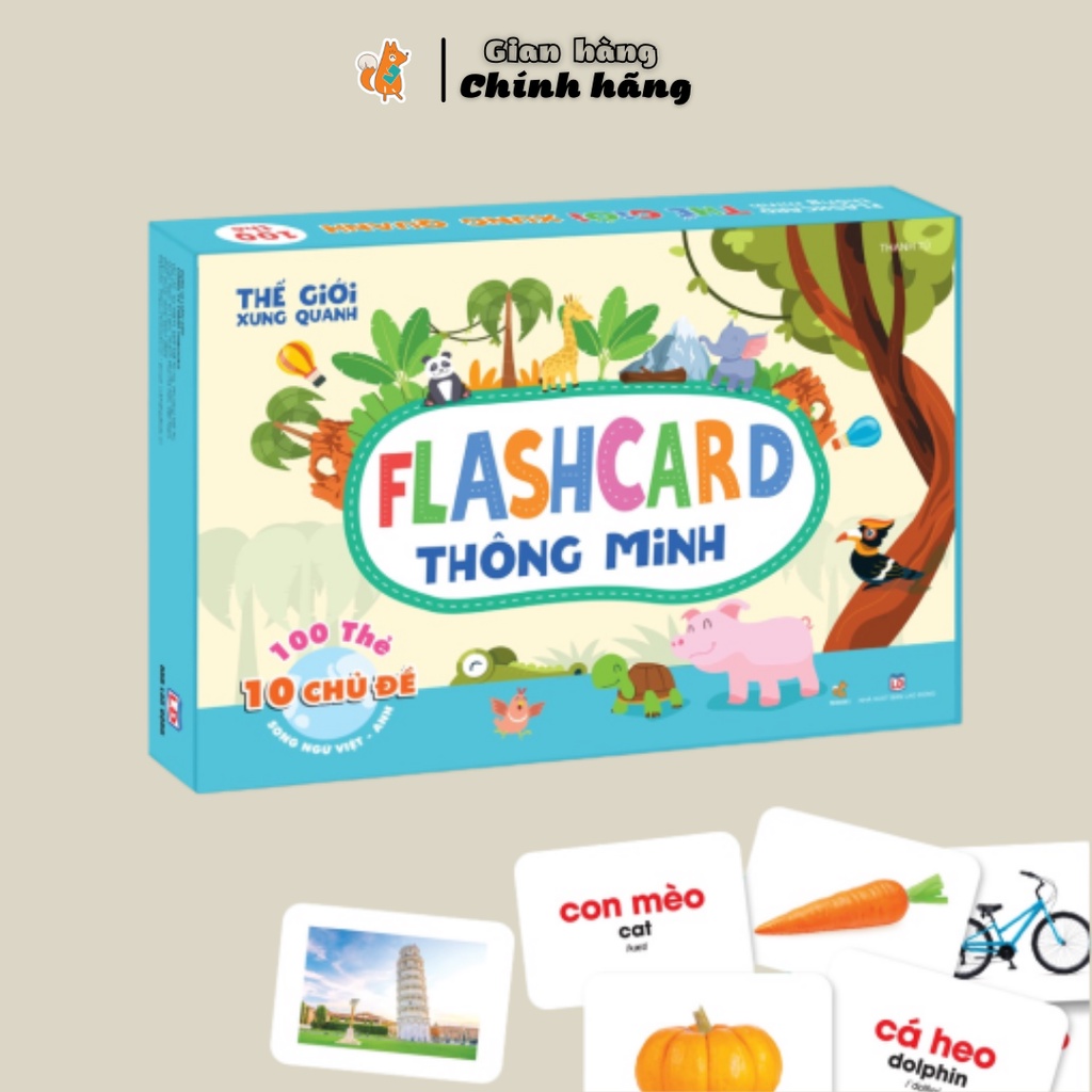 Flashcard thông minh cỡ to - Các chủ đề về Thế Giới Xung Quanh - Song ngữ (0-6 tuổi)