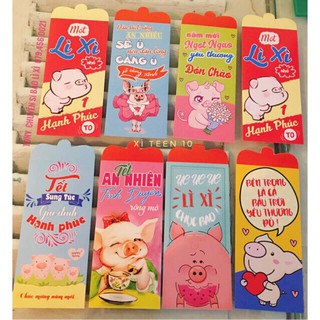 [Giá Buôn] SET 10 BAO LÌ XÌ  HÌNH TẾT 2021