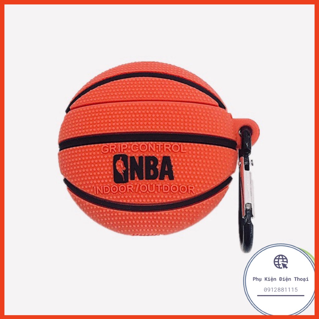 Tặng kèm móc treo - Case airpod hình quả bóng NBA Vỏ bao ốp Airpods silicon đựng tai nghe không dây 1 và 2 ⚡Phụ K