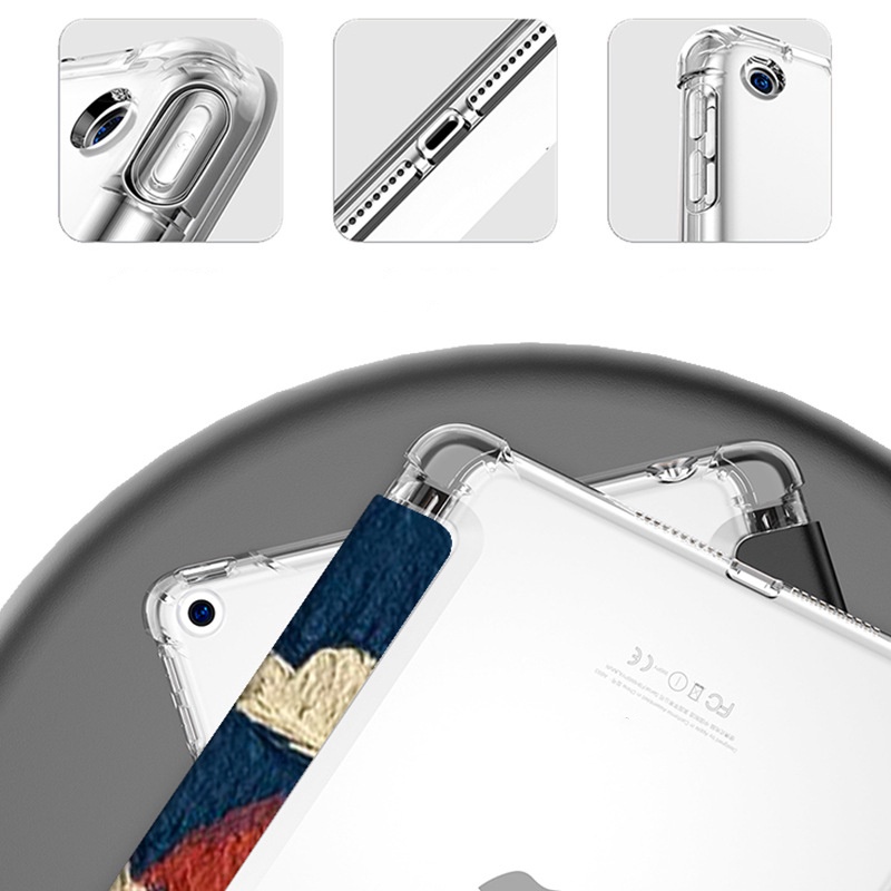 Dllencase Ốp Máy Tính Bảng Có Ngăn Đựng Bút Cho Compatible For iPad 2021 Pro 11 2019 2020 10.2 7/8th Generation 2018 9.7 5/6th Mini 4 5 Air 4 10.5 10.9 A269