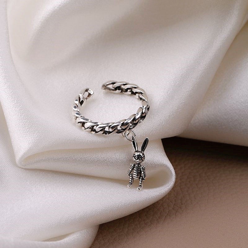 Nhẫn Mạ Bạc 925 Hình Thỏ Xinh Xắn Phong Cách Hàn Quốc | BigBuy360 - bigbuy360.vn