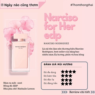 Thơm một chút - Nước hoa Narciso Rodriguez For Her EDP (Mẫu thử 10ml)