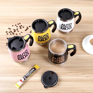 Cốc uống trà, cafe có tay cầm chống nóng thiết kế khuấy nước tự động mà không cần dùng thìa khuấy