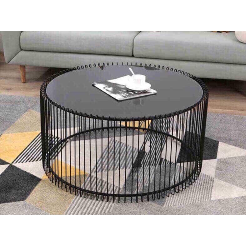 Bàn trà sofa kim loại tròn