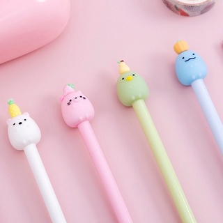 Set 10 Bút trái hoa quả bút nước học sinh nhân viên văn phòng bút mực gel ngòi thay thế tiện dụng gel nước